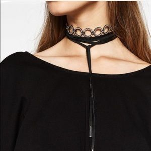 Zara rhinestone choker necklace